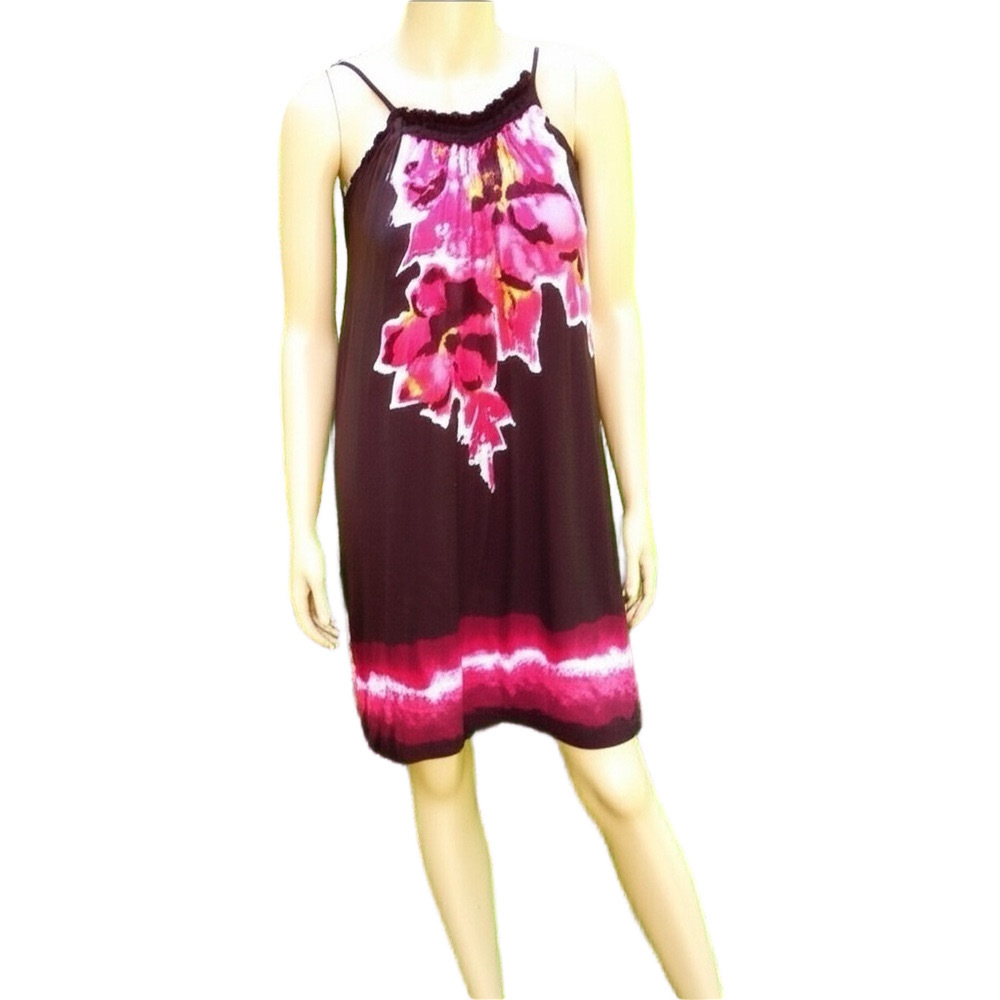 INC International Concepts Dress Floral Tie Dye Large